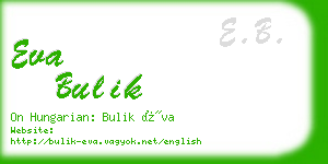 eva bulik business card